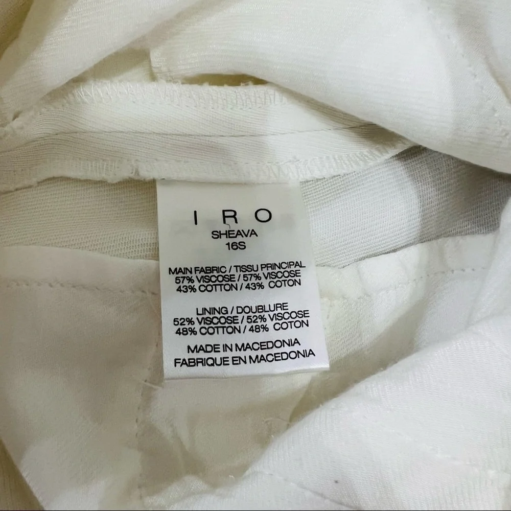IRO Gracious Highrise wrap belt crop pants in white